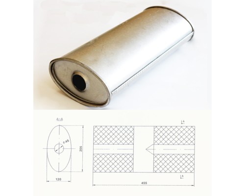 Резонатор ремонтный, универсальный