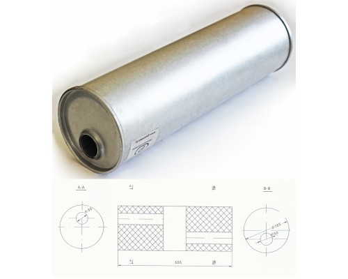 Резонатор ремонтный, универсальный