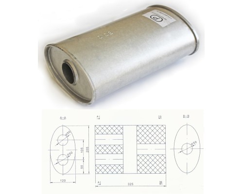 Резонатор ремонтный, универсальный