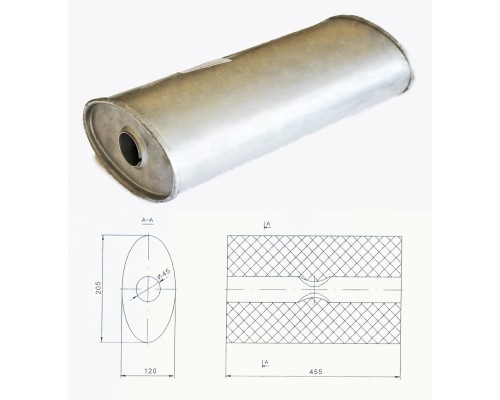 Резонатор ремонтный, универсальный