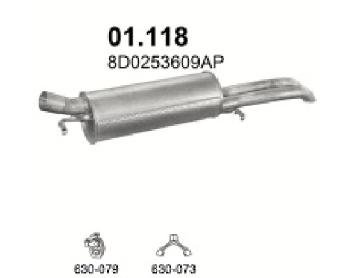Глушитель автомобилный осн 01.118А
