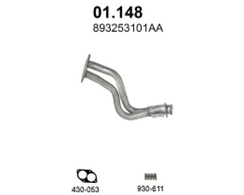 Труба выхлопная 01.148А