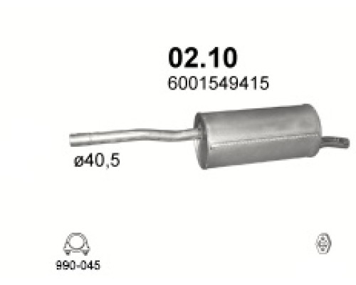 Глушитель автомобилный осн 02.10А