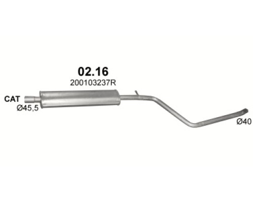 Глушитель автомобилный доп 02.16А