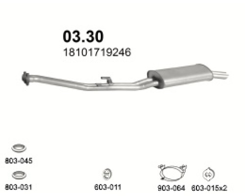 Глушитель автомобилный осн 03.30А