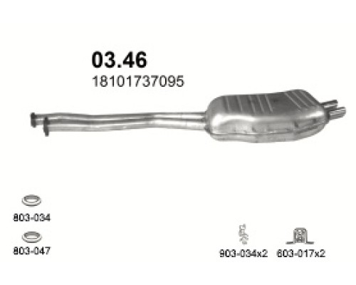 Глушитель автомобилный осн 03.46А