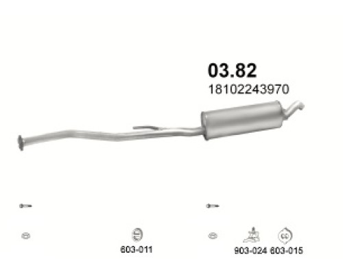 Глушитель автомобилный осн 03.82А