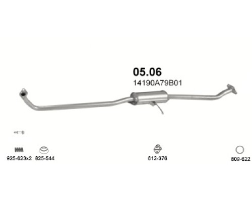 Глушитель автомобилный доп 05.06А