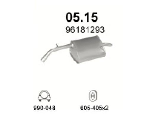 Глушитель автомобилный осн 05.15А