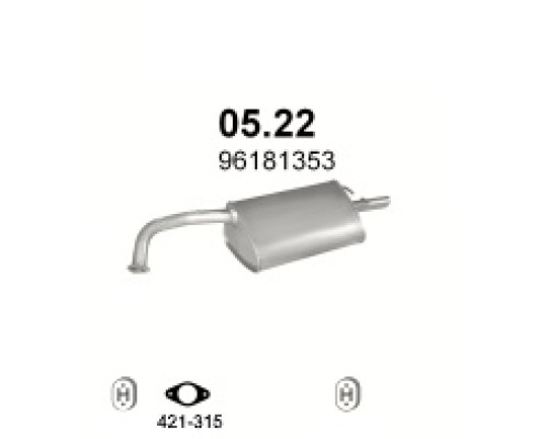 Глушитель автомобилный осн 05.22А