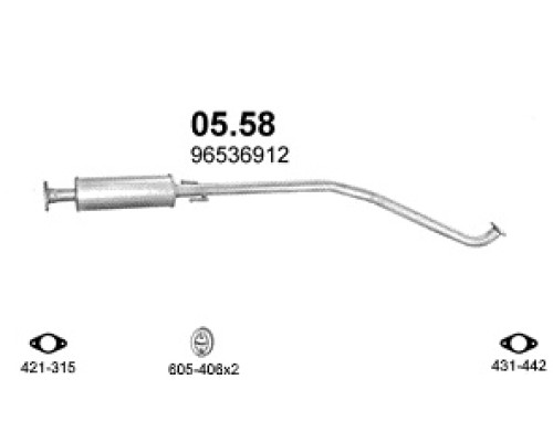 Глушитель автомобилный доп 05.58А