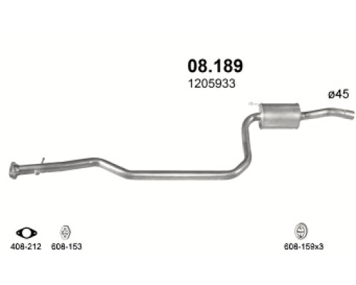 Глушитель автомобилный доп 08.189А