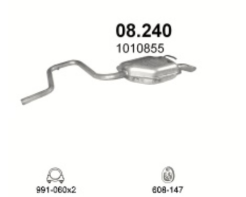 Глушитель автомобилный осн 08.240А