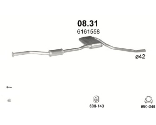 Глушитель автомобилный доп 08.31А