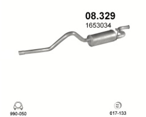 Глушитель автомобилный осн 08.329А