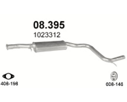Глушитель автомобилный доп 08.395А