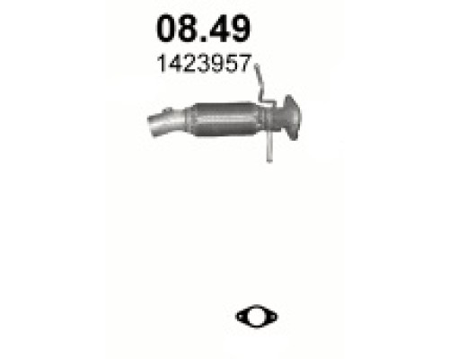 Труба выхлопная 08.49А