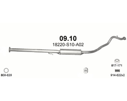 Глушитель автомобилный доп 09.10А