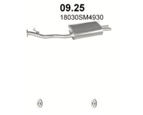 Глушитель автомобилный осн 09.25А