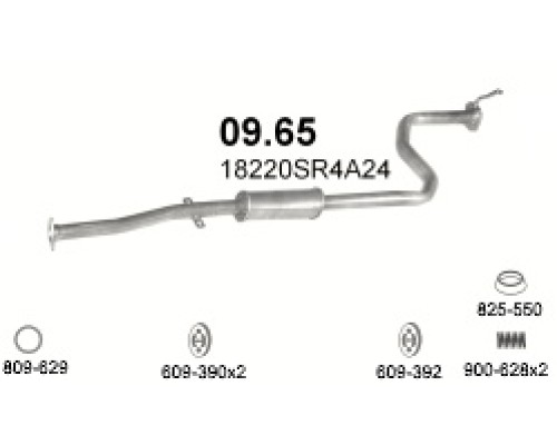 Глушитель автомобилный доп 09.65А