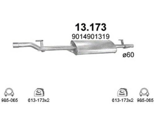 Глушитель автомобилный осн 13.173А