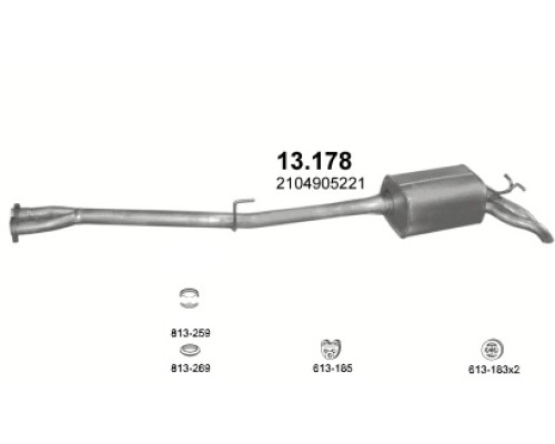 Глушитель автомобилный осн 13.178А