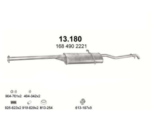 Глушитель автомобилный осн 13.180А