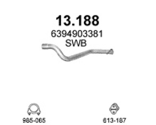 Труба выхлопная 13.188А