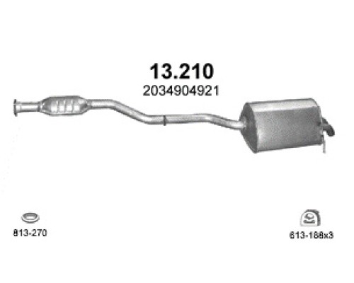 Глушитель автомобилный в сборе 13.210А