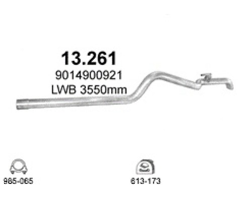 Труба выхлопная 13.261А