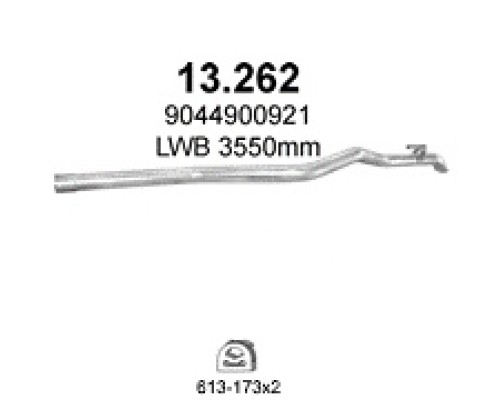 Труба выхлопная 13.262А