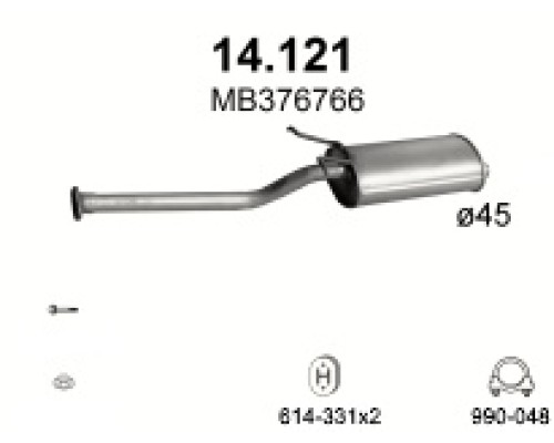 Глушитель автомобилный осн 14.121А