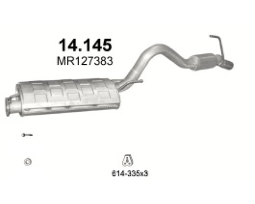 Глушитель автомобилный осн 14.145А