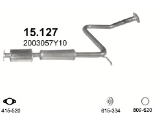 Глушитель автомобилный доп 15.127А
