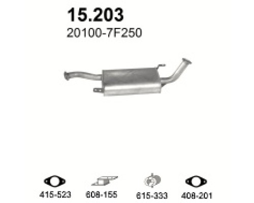 Глушитель автомобилный осн 15.203А