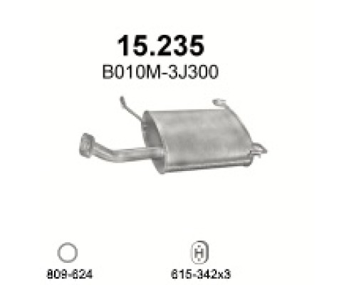 Глушитель автомобилный осн 15.235А