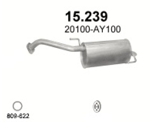 Глушитель автомобилный осн 15.239А
