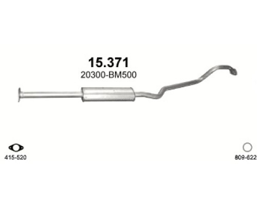 Глушитель автомобилный доп 15.371А