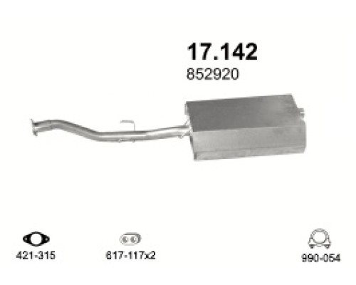 Глушитель автомобилный осн 17.142А