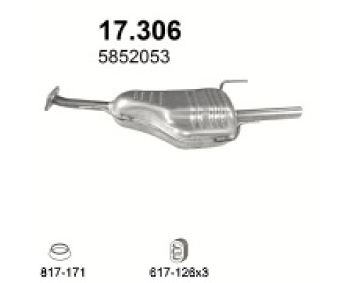 Глушитель автомобилный осн 17.306А