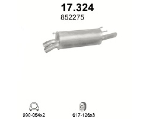 Глушитель автомобилный осн 17.324А