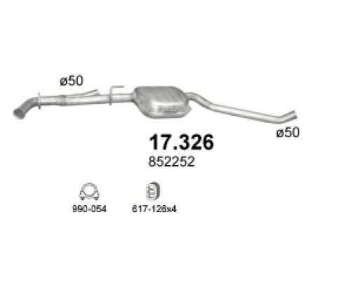 Глушитель автомобилный доп 17.326А