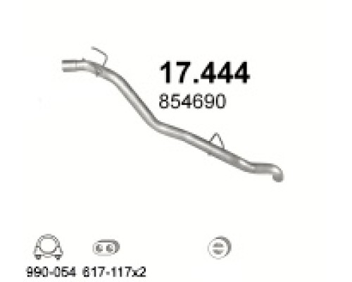 Труба выхлопная 17.444А