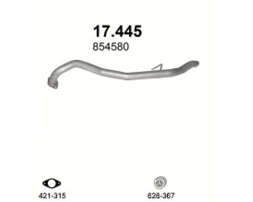 Труба выхлопная 17.445А