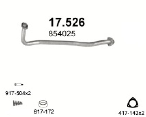 Труба выхлопная 17.526А