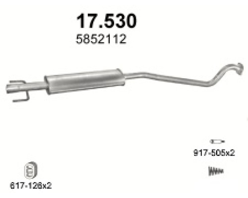 Глушитель автомобилный доп 17.530А
