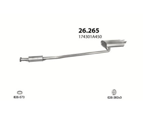 Глушитель автомобилный в сборе 26.265А