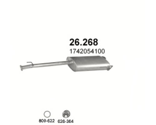 Глушитель автомобилный осн 26.268А