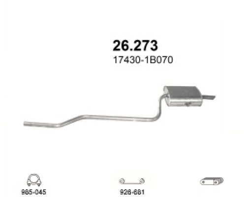 Глушитель автомобилный осн 26.273А