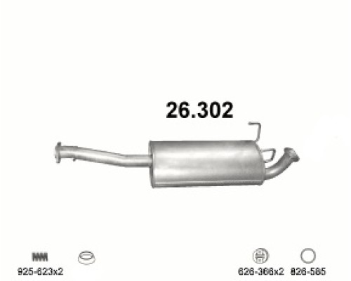 Глушитель автомобилный осн 26.302А